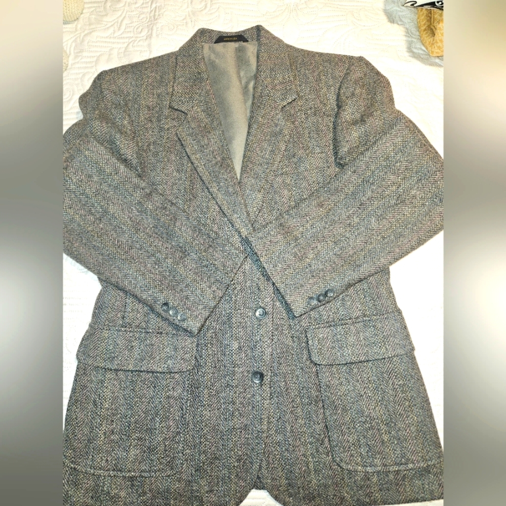 Gallery By Haggar Classic Gray Wool Blazer Sport Coat 42R